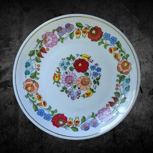 Kalocsa Hand Painted Porcelain Decorated Beautiful  Plate